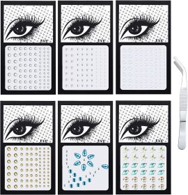 Besteel Face Gems Face jewels Stick on Eye Jewels Face Rhinestones for Makeup Eye Body Nail Face Gems Rhinestone Stickers for Women - 6pcs-C