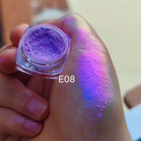 MultiChrome Shifting Pigments Chameleon Eyeshadow Duochrome Chameleon Eyeshadow Infinite Chrome Shining Eyeshadow Net 0.2g - E08