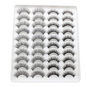 20 Pairs Mink Lashes Natural False Eyelashes Dramatic Volume Fake Lashes Soft Thick Long Eyelashes Wispy Makeup Extension 2022 - YP209