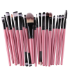 20Pcs Makeup Brushes Set Professional Plastic Handle Soft Synthetic Hair Powder Foundation Eyeshadow Make Up Brushes Cosmetics - BlackGold