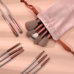 13 PCS Makeup Brushes Set Eye Shadow Foundation Women Cosmetic Brush Eyeshadow Blush Powder Blending Beauty Soft Make Up Tools - 13Pcs-velvet bag