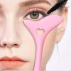 1pcs Silicone Eyeliner Makeup Stencils Multifunctional Drawing Lipstick Wearing Aid Face Cream Mask Applicator Beauty Tool - Pink