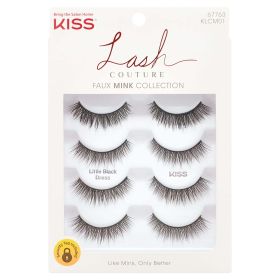 KISS Lash Couture Faux Mink False Eyelashes, Little Black Dress, 4 Pairs - KISS USA