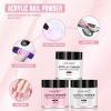 Limegirl Acrylic Powder Set Pink White Clear Acrylic Nail Kit for Nails Extension Professional Nail Art Acrylic Liquid Set - ZH347-3