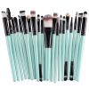 20Pcs Makeup Brushes Set Professional Plastic Handle Soft Synthetic Hair Powder Foundation Eyeshadow Make Up Brushes Cosmetics - Brown