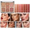 Highlighter Blush Palette Contour and Highlight Blush Palette Matte Blush Powder Face Cosmetics Blusher Light Face Blush Palette 1PCS - N2