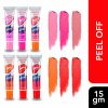 6-PACK Peel-Off Colored Lip Stain Gloss, Tint Long Lasting Waterproof Lip Gloss - Multicolor