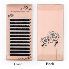 Grafting Eyelash Single Dense Row Round Hair Planting (Option: D Volume 010 With Logo-13mm)