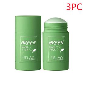 MELAO Green Tea Solid Clay Mask Stick Mild (Option: Green Tea Clay Mask Sticks 40g-3PC)