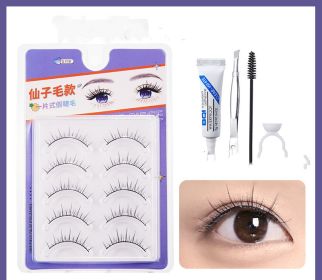 One Piece Natural Thick False Eyelashes One Piece (Option: Fairy fur processing kit)