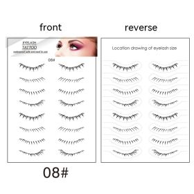 Lower Eyelashes Tattoo Sticker Disposable Waterproof (Option: Eyelash 08-105x148mm)