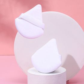 Puff Suede Dry Powder Puff Fan Loose Powder Puff Makeup Sponge (Option: Opp12-White)